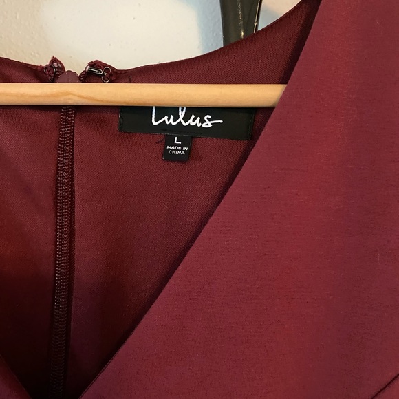 Lulus Wine/Burgundy Fit and Flare Dress- Large - Picture 2 of 5